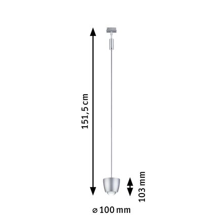 PAULMANN URail závěs Smart Home Zigbee 3.0 Tyros RGBW 4,5W RGBW+ stmívatelné 230V matný chrom