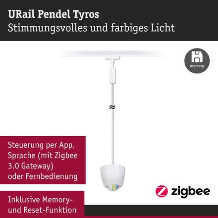 PAULMANN URail závěs Smart Home Zigbee 3.0 Tyros RGBW 4,5W RGBW+ stmívatelné 230V bílá