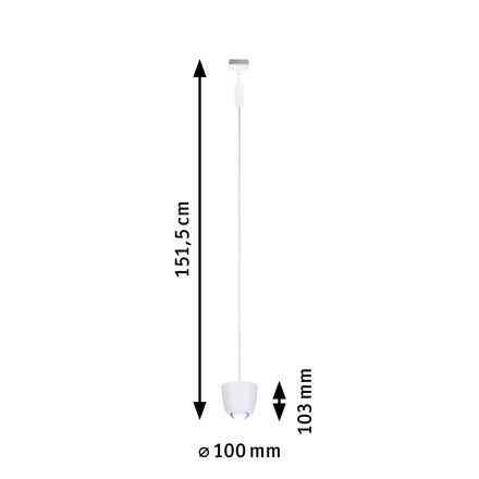 PAULMANN URail závěs Smart Home Zigbee 3.0 Tyros RGBW 4,5W RGBW+ stmívatelné 230V bílá