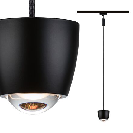 PAULMANN URail závěs Smart Home Zigbee 3.0 Tyros RGBW 4,5W RGBW+ stmívatelné 230V černá mat