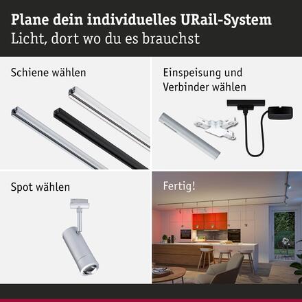 PAULMANN URail spot Smart Home Zigbee 3.0 Tarie RGBW 4,5W RGBW+ stmívatelné 230V matný chrom