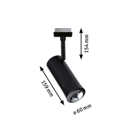 PAULMANN URail spot Smart Home Zigbee 3.0 Tarie RGBW 4,5W RGBW+ stmívatelné 230V černá mat