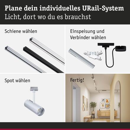 PAULMANN URail lištový spot Theron spot 11W 3000K stmívatelné 230V matný chrom