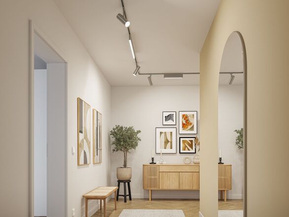 PAULMANN URail lištový spot Theron spot 11W 3000K stmívatelné 230V matný chrom