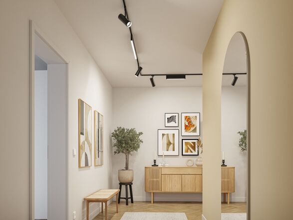 PAULMANN URail lištový spot Theron spot 11W 3000K stmívatelné 230V černá mat