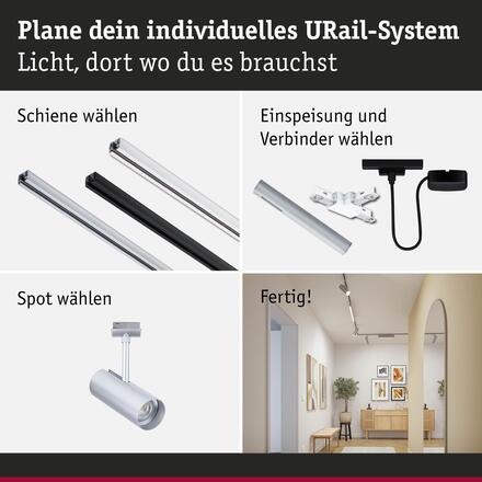 PAULMANN URail lištový spot Theron spot 11W 4000K stmívatelné 230V matný chrom