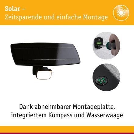 PAULMANN Solární reflektor Smart Home Zigbee 3.0 Flotas Zigbee IP65 3000K antracit