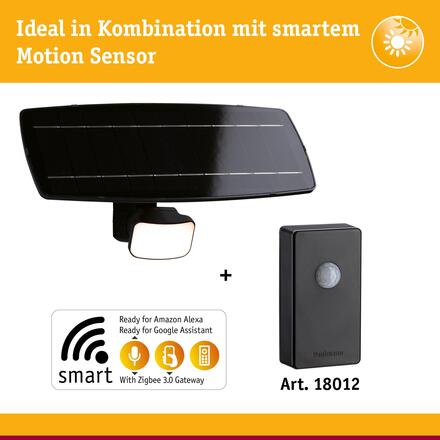 PAULMANN Solární reflektor Smart Home Zigbee 3.0 Flotas Zigbee IP65 3000K antracit