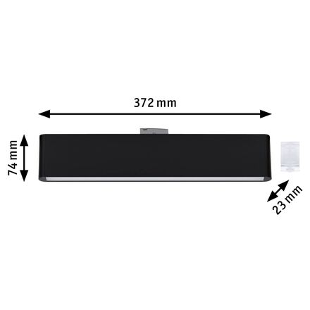 PAULMANN URail Lightbar 3-krokové-stmívatelné Ceris 9,5W 4000K stmívatelné 230V černá mat
