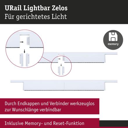 PAULMANN URail Lightbar 3-krokové-stmívatelné Zelos 10W 3000K stmívatelné 230V bílá