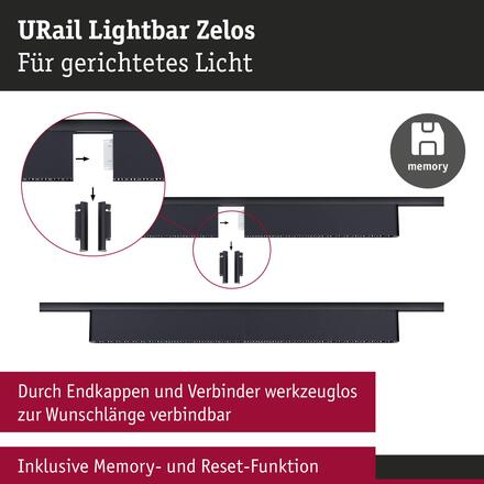 PAULMANN URail Lightbar 3-krokové-stmívatelné Zelos 10W 4000K stmívatelné 230V černá mat