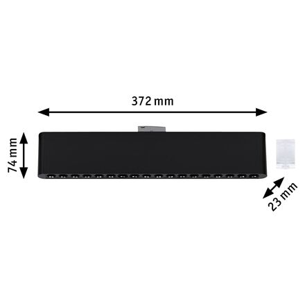 PAULMANN URail Lightbar 3-krokové-stmívatelné Zelos 10W 4000K stmívatelné 230V černá mat