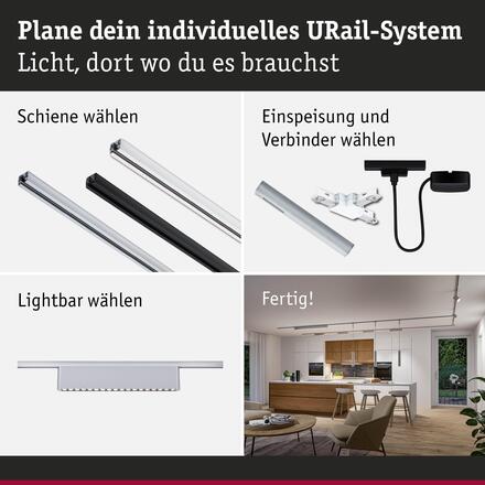 PAULMANN URail Lightbar 3-krokové-stmívatelné Zelos 10W 4000K stmívatelné 230V matný chrom