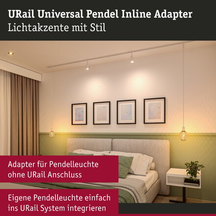 PAULMANN URail univerzální adaptér pro závěs max. 50W 230V bílá