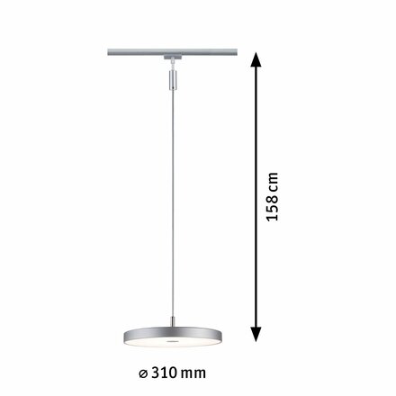 PAULMANN URail LED závěs Hildor 15W 3000K stmívatelné 230V matný chrom