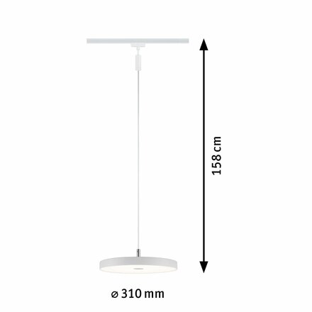 PAULMANN URail LED závěs Hildor 15W 3000K stmívatelné 230V bílá