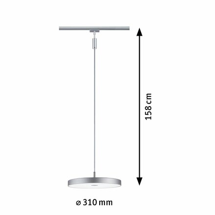 PAULMANN URail LED závěs Hildor 15W 4000K stmívatelné 230V matný chrom