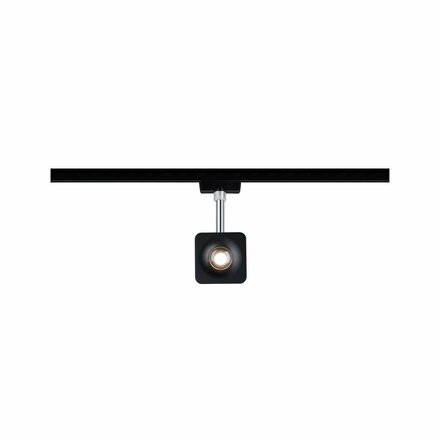 PAULMANN URail LED-spot Cube 8W černá mat/chrom 2700K kov/umělá hmota stmívatelné 969.23