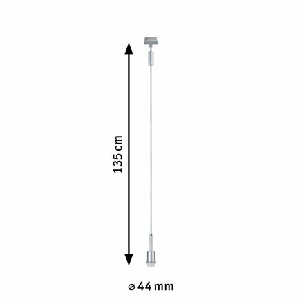 PAULMANN URail DecoSystems závěs matný chrom max. 1x20W E14 bez zdroje světla 969.69