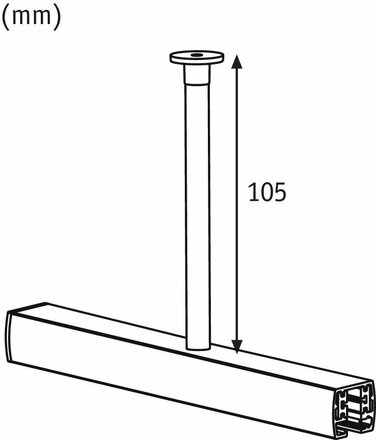 Paulmann URail systém Light Easy závěs 105mm titan 230V kov 975.99 P 97599