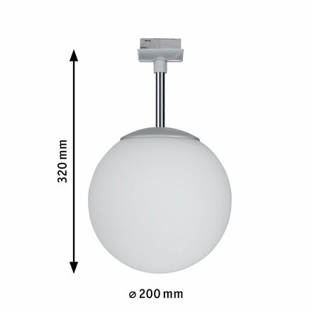 Paulmann URail Spot Ceiling Globe Small chrom mat bez zdroje světla, max. 10W E14 976.02 P 97602