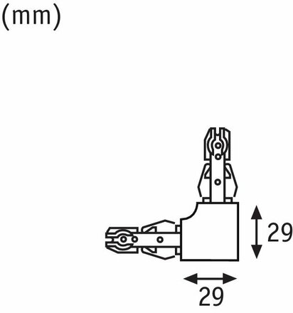 Paulmann URail systém Light Easy "L" spojka nevýklopné titan 230V kov 976.48 P 97648