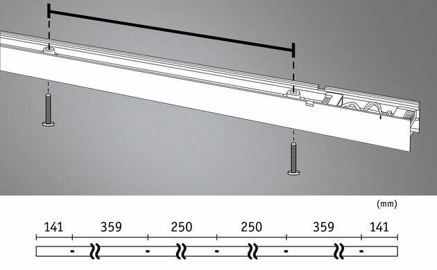 PAULMANN Linion světelná lišta 1,5m 24V 25,5W 3000K černá
