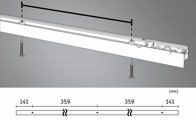 PAULMANN Linion napájení Power Channel Zigbee 230/24V 17W matný chrom 1m