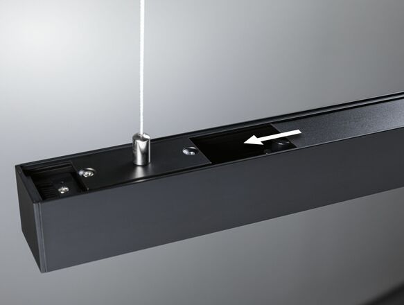 PAULMANN Linion příslušenství rovný kryt černá mat 1000x36mm
