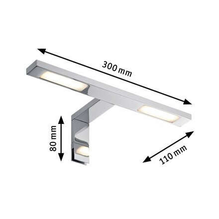 Paulmann Galeria zrcadlové a svítidlo na skříňku LED Double Hook 2x3,2W chrom 993.85 P 99385