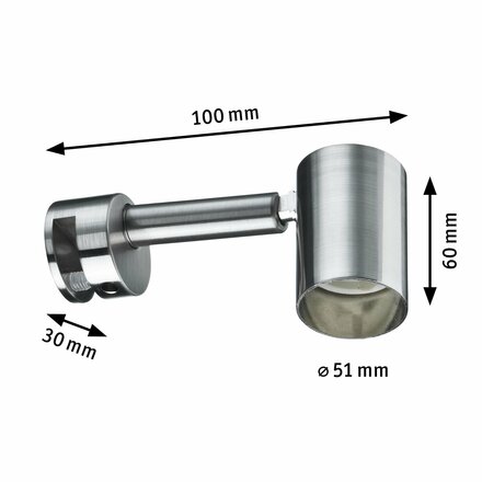 Paulmann Galeria svítidlo k zrcadlu LED Simplo kov kartáčovaný včetně sv. zdroje 1x5,3W GU10 999.05 P 99905