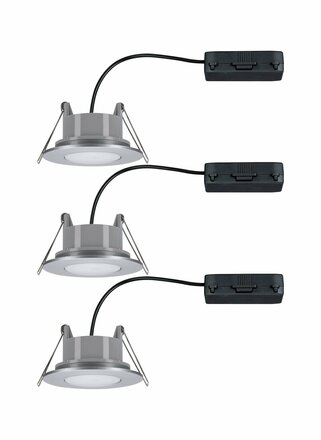 PAULMANN Vestavné svítidlo LED Calla kruhové 3x6,5W matný chrom výklopné 999.33 P 99933