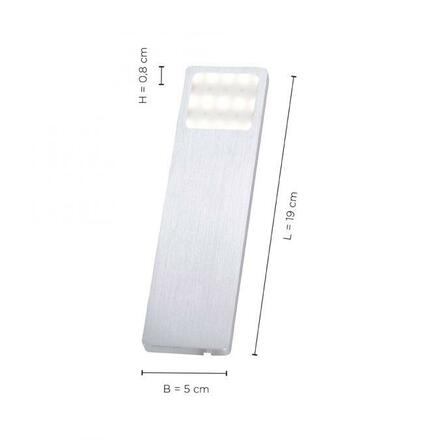 PAUL NEUHAUS LED skříňková svítidla, hliník, hranaté, design 3000K PN 1120-95-2