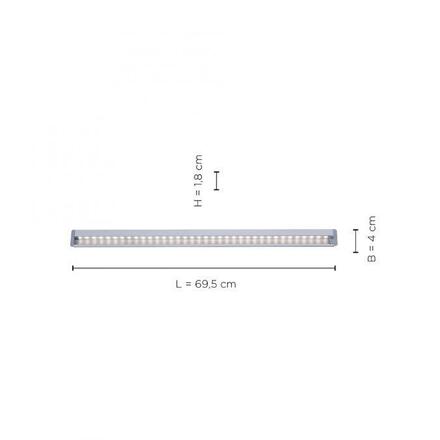 PAUL NEUHAUS LED skříňkové svítidlo, hliník, lineární 3000K PN 1122-95