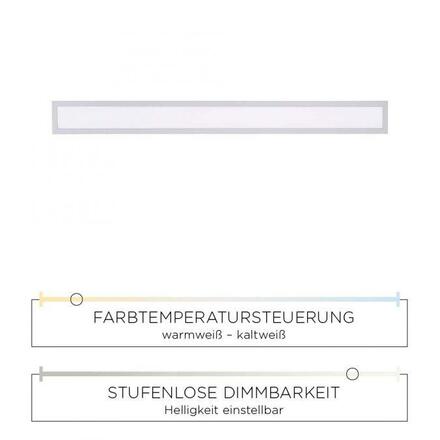 PAUL NEUHAUS LED panel svítidlo, bílé, hranaté, CCT nastavení teploty barvy, stmívatelné 2700-5000K