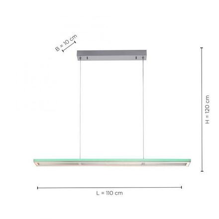 PAUL NEUHAUS LED závěsné svítidlo, barva hliník, dálkový ovladač, RGB, CCT, paměť 2700-5000K