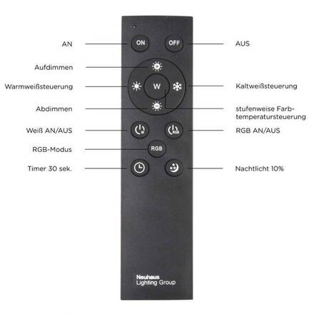 PAUL NEUHAUS LED závěsné svítidlo, barva hliník, dálkový ovladač, RGB, CCT, paměť 2700-5000K