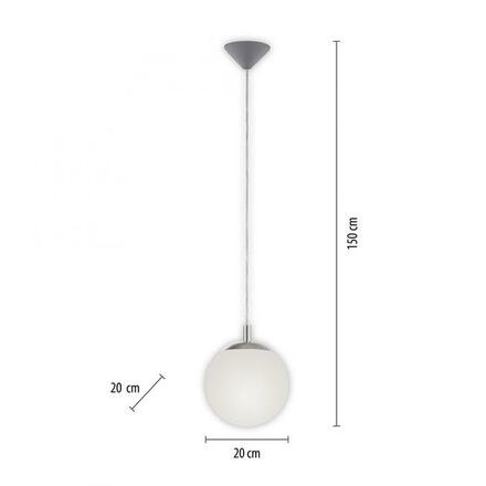 PAUL NEUHAUS závěsné svítidlo matné opálové sklo 20cm IP20 do interiéru PN 2072-55