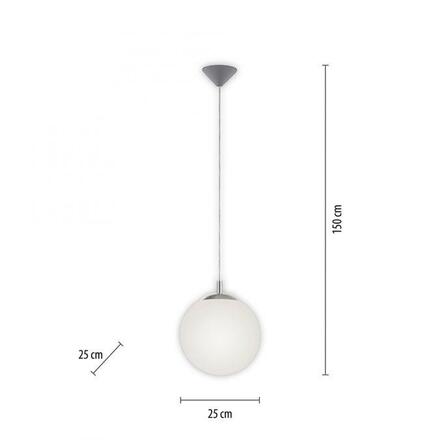 PAUL NEUHAUS závěsné svítidlo matné opálové sklo 25cm IP20 do interiéru PN 2073-55