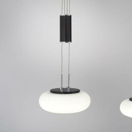 PAUL NEUHAUS Q ETIENNE závěsné svítidlo Smart Home, černá, podlouhlé, 2 ramenné ZigBee 2700-5000K