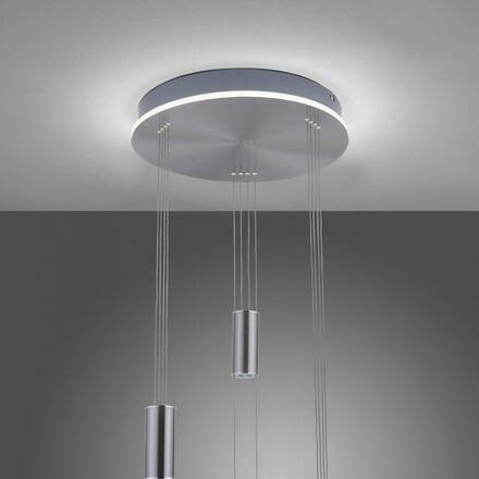 PAUL NEUHAUS, Q-ETIENNE, LED závěsné svítidlo ocel, Smart Home ZigBee 2700-5000K 2078-55