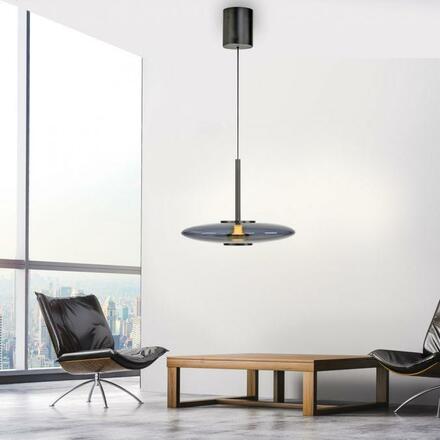 PAUL NEUHAUS Závěsné svítidlo PURE E-Vitrum šedá elektrické 2700-5000K PN 2084-15