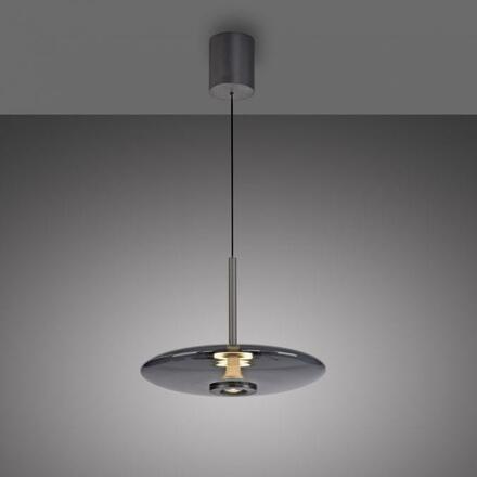 PAUL NEUHAUS Závěsné svítidlo PURE E-Vitrum šedá elektrické 2700-5000K PN 2084-15