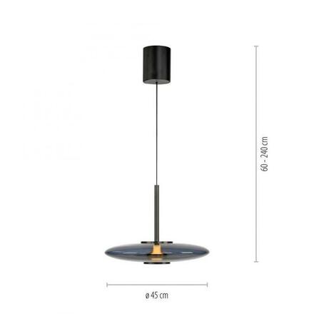 PAUL NEUHAUS Závěsné svítidlo PURE E-Vitrum šedá elektrické 2700-5000K PN 2084-15
