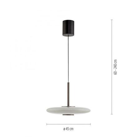 PAUL NEUHAUS Závěsné svítidlo PURE E-Vitrum tmavěhnědé kov elektrické 2700-5000K PN 2084-34