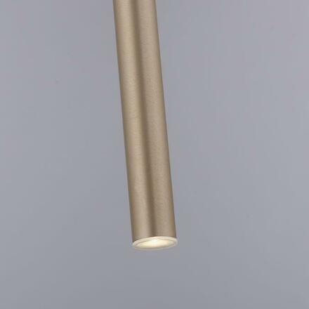 PAUL NEUHAUS LED závěsné svítidlo matná mosaz 1 ramenné teplá bílá subtilní design 3000K PN 2111-60