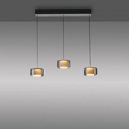 PAUL NEUHAUS Závěsné svítidlo LED RIKA 3 ramenné černá nastavitelná výška Comfort Lift SimplyDim 3000K PN 2113-18