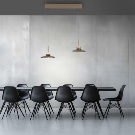 PAUL NEUHAUS LED závěsné svítidlo Pure Moon, bronzová, stmívatelné 2700K