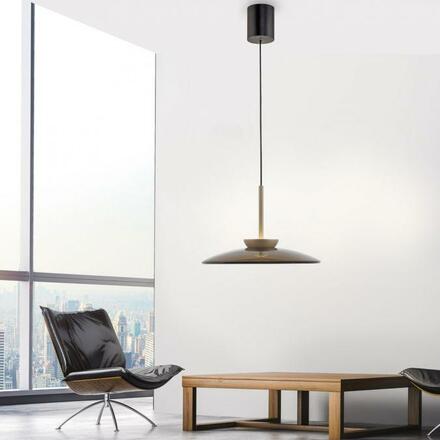 PAUL NEUHAUS LED závěsné svítidlo PURE E-Moon bronz elektricky nastavitelná výška 2700-5000K PN 2195-97