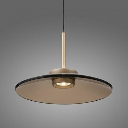 PAUL NEUHAUS LED závěsné svítidlo PURE E-Moon bronz elektricky nastavitelná výška 2700-5000K PN 2195-97